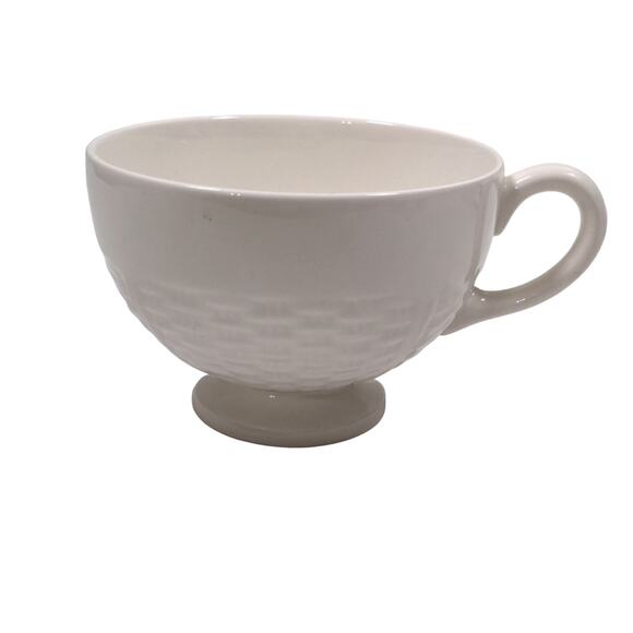 wedgewood of etruria barlaston footed willow weave tea cup set of 7 - Picture 1 of 4